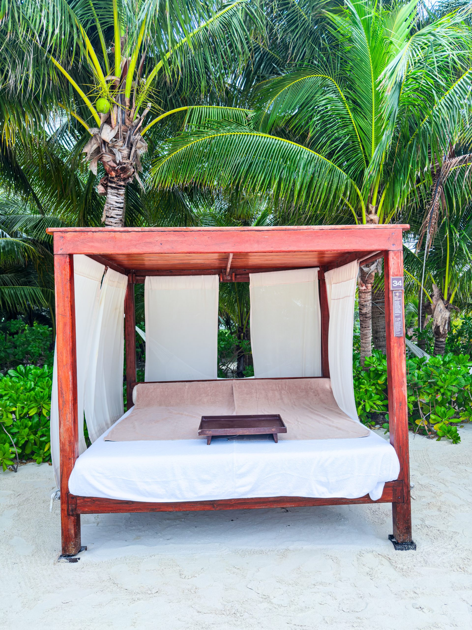 Picture of the Bali beds at Palafitos overwater bugalows