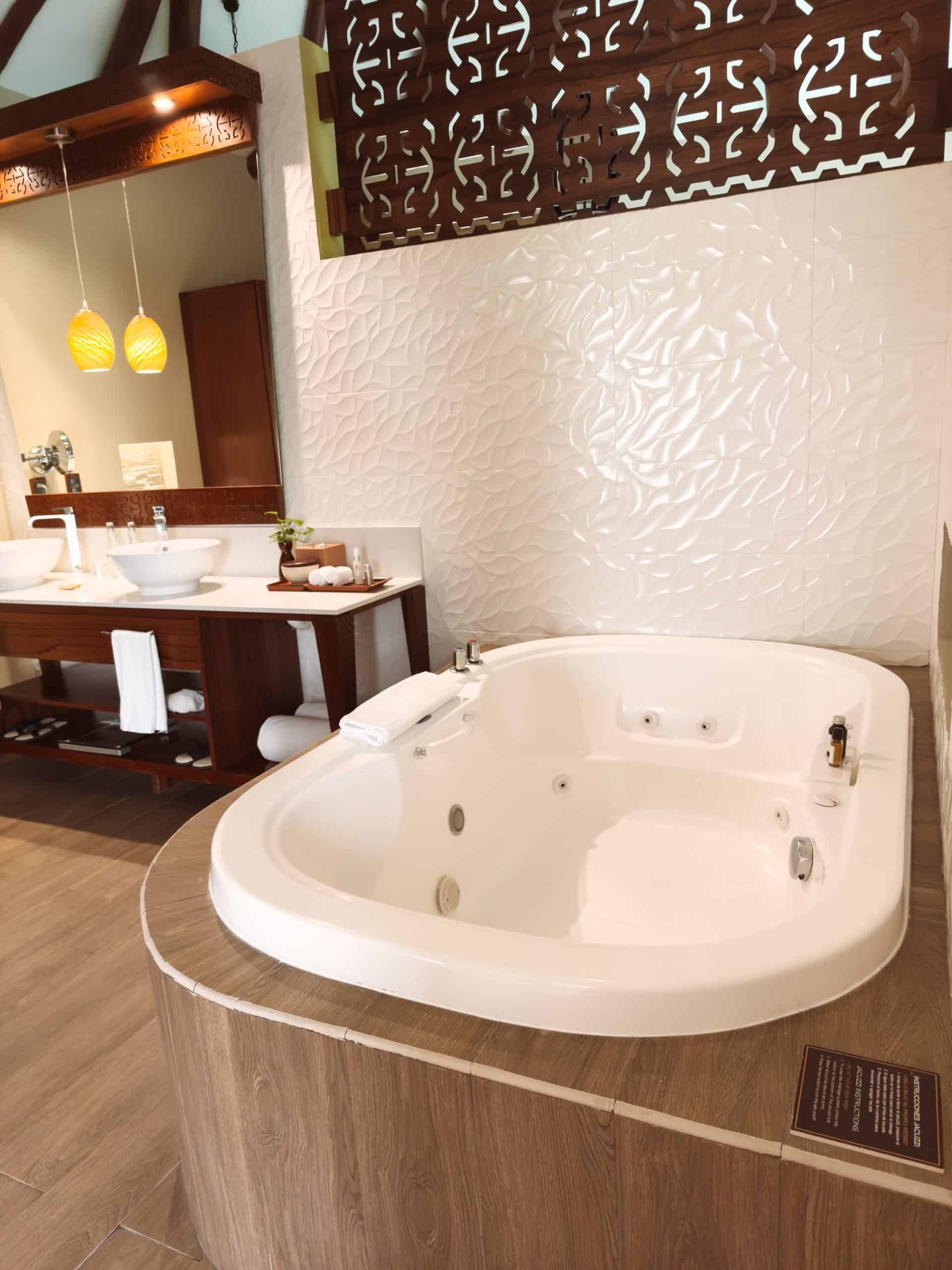 Picture of the Palafitos overwater bungalow bathroom