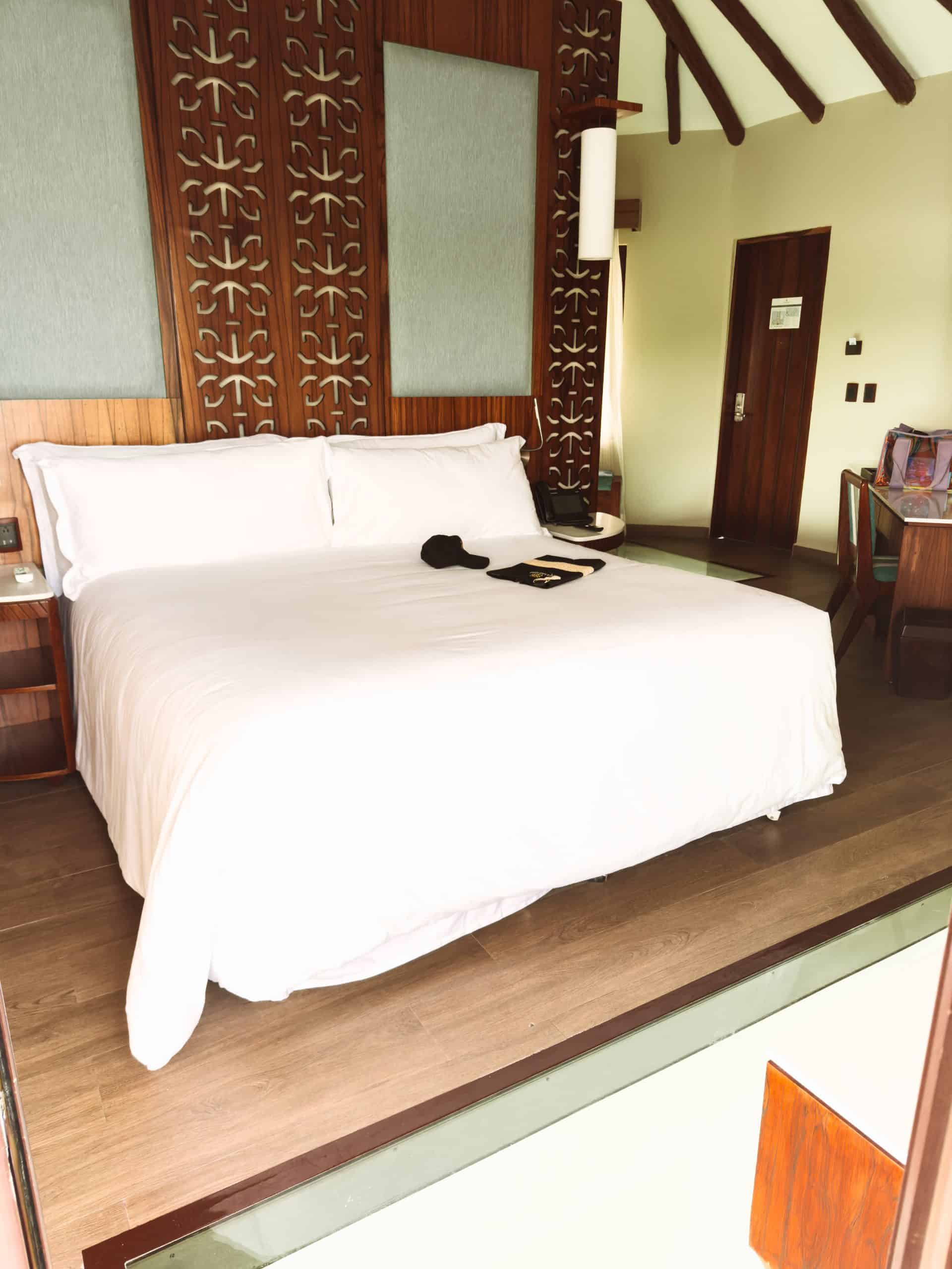Picture of the Palafitos overwater bungalow bedroom