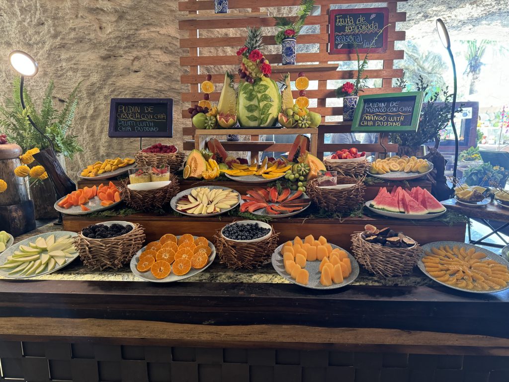 Fresh fruits at the Hotel Xcaret Mexico Sunday Brunch Buffet
