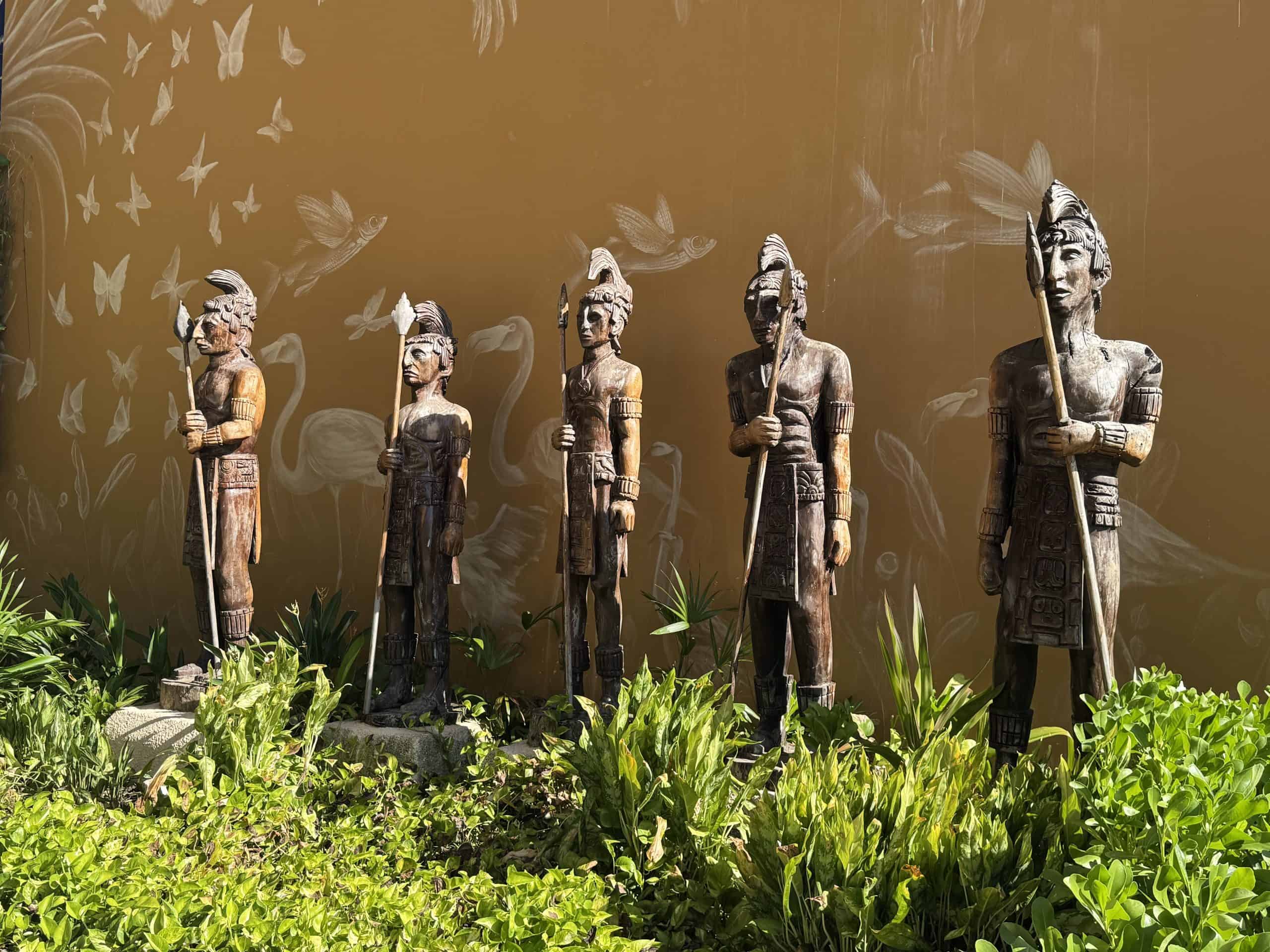 Statues at Hotel Xcaret Arte