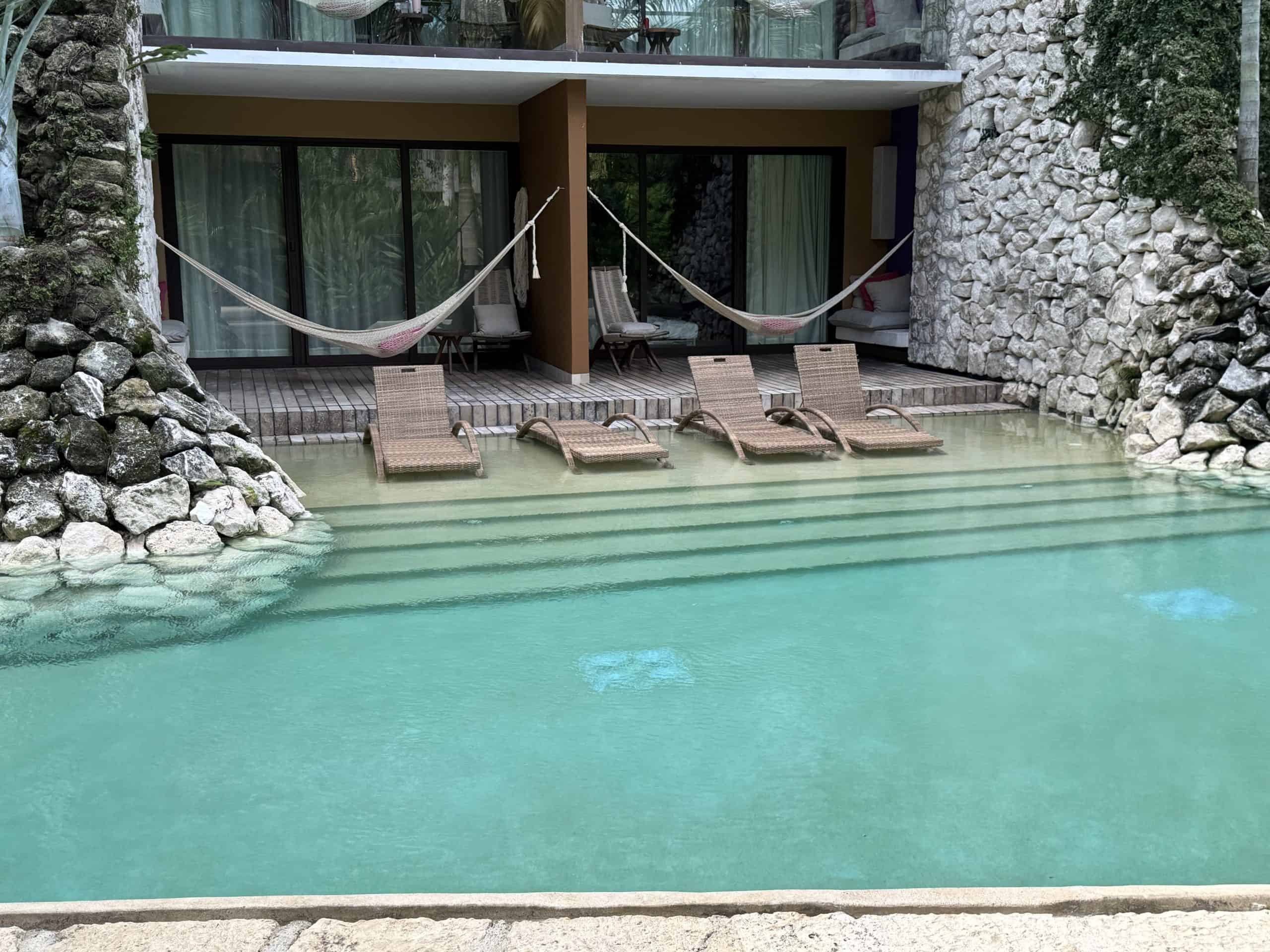 Swim up room at Hotel Xcaret Arte