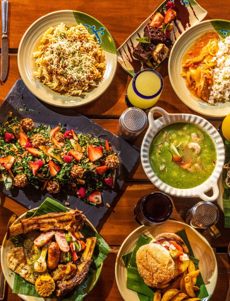 Spread of food offered at Xplor